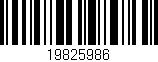 Código de barras (EAN, GTIN, SKU, ISBN): '19825986'