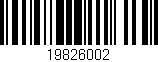 Código de barras (EAN, GTIN, SKU, ISBN): '19826002'