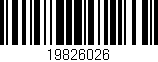 Código de barras (EAN, GTIN, SKU, ISBN): '19826026'