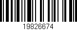 Código de barras (EAN, GTIN, SKU, ISBN): '19826674'