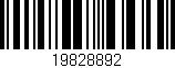 Código de barras (EAN, GTIN, SKU, ISBN): '19828892'