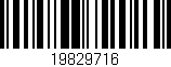 Código de barras (EAN, GTIN, SKU, ISBN): '19829716'
