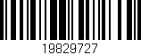 Código de barras (EAN, GTIN, SKU, ISBN): '19829727'