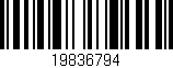Código de barras (EAN, GTIN, SKU, ISBN): '19836794'