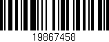 Código de barras (EAN, GTIN, SKU, ISBN): '19867458'