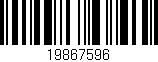 Código de barras (EAN, GTIN, SKU, ISBN): '19867596'