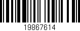 Código de barras (EAN, GTIN, SKU, ISBN): '19867614'