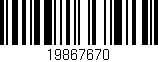 Código de barras (EAN, GTIN, SKU, ISBN): '19867670'
