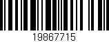 Código de barras (EAN, GTIN, SKU, ISBN): '19867715'