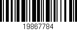 Código de barras (EAN, GTIN, SKU, ISBN): '19867784'
