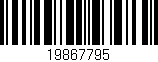 Código de barras (EAN, GTIN, SKU, ISBN): '19867795'