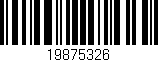Código de barras (EAN, GTIN, SKU, ISBN): '19875326'