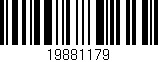 Código de barras (EAN, GTIN, SKU, ISBN): '19881179'