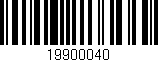 Código de barras (EAN, GTIN, SKU, ISBN): '19900040'