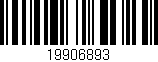 Código de barras (EAN, GTIN, SKU, ISBN): '19906893'