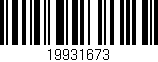 Código de barras (EAN, GTIN, SKU, ISBN): '19931673'