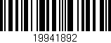 Código de barras (EAN, GTIN, SKU, ISBN): '19941892'