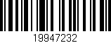 Código de barras (EAN, GTIN, SKU, ISBN): '19947232'