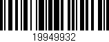 Código de barras (EAN, GTIN, SKU, ISBN): '19949932'