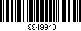 Código de barras (EAN, GTIN, SKU, ISBN): '19949948'