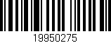 Código de barras (EAN, GTIN, SKU, ISBN): '19950275'