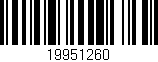 Código de barras (EAN, GTIN, SKU, ISBN): '19951260'