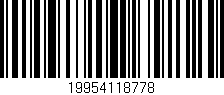 Código de barras (EAN, GTIN, SKU, ISBN): '19954118778'