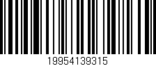 Código de barras (EAN, GTIN, SKU, ISBN): '19954139315'