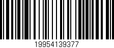 Código de barras (EAN, GTIN, SKU, ISBN): '19954139377'