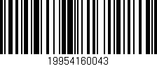 Código de barras (EAN, GTIN, SKU, ISBN): '19954160043'