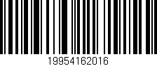 Código de barras (EAN, GTIN, SKU, ISBN): '19954162016'