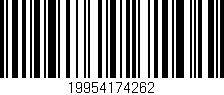 Código de barras (EAN, GTIN, SKU, ISBN): '19954174262'