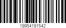 Código de barras (EAN, GTIN, SKU, ISBN): '19954191542'