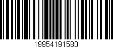 Código de barras (EAN, GTIN, SKU, ISBN): '19954191580'