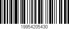 Código de barras (EAN, GTIN, SKU, ISBN): '19954205430'