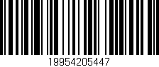 Código de barras (EAN, GTIN, SKU, ISBN): '19954205447'