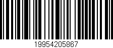 Código de barras (EAN, GTIN, SKU, ISBN): '19954205867'
