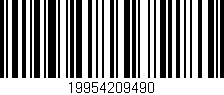 Código de barras (EAN, GTIN, SKU, ISBN): '19954209490'