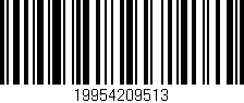 Código de barras (EAN, GTIN, SKU, ISBN): '19954209513'