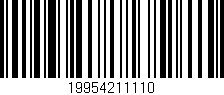 Código de barras (EAN, GTIN, SKU, ISBN): '19954211110'