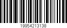 Código de barras (EAN, GTIN, SKU, ISBN): '19954213138'