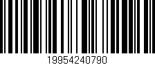 Código de barras (EAN, GTIN, SKU, ISBN): '19954240790'