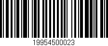 Código de barras (EAN, GTIN, SKU, ISBN): '19954500023'