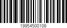 Código de barras (EAN, GTIN, SKU, ISBN): '19954500108'