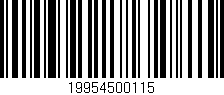Código de barras (EAN, GTIN, SKU, ISBN): '19954500115'
