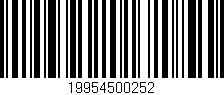 Código de barras (EAN, GTIN, SKU, ISBN): '19954500252'