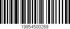 Código de barras (EAN, GTIN, SKU, ISBN): '19954500269'