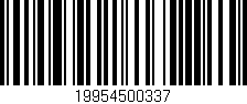 Código de barras (EAN, GTIN, SKU, ISBN): '19954500337'