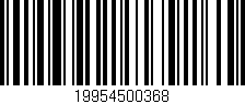 Código de barras (EAN, GTIN, SKU, ISBN): '19954500368'