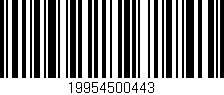 Código de barras (EAN, GTIN, SKU, ISBN): '19954500443'